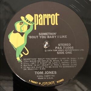 Tom Jones Vinyl Album ‘Somethin’ ‘Bout You Baby I Like’